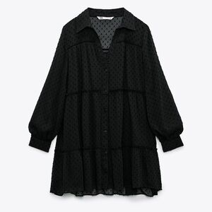 ZARA Swiss Dot Flowy Dress